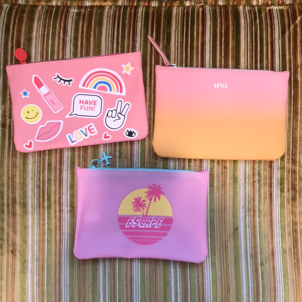 NWOT Ipsy Cosmetic Bags 3 for $10 Summer Editions